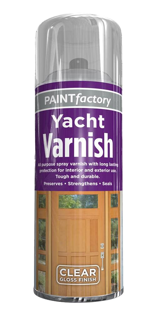 Classic Signature - Varnish Spray 400ml Professional Finish Clear Gloss, MATT ,Yacht, Polythrine Finish Spray Wood Color Paint Long Lasting Protection (3 x Pack, Yacht Varnish)