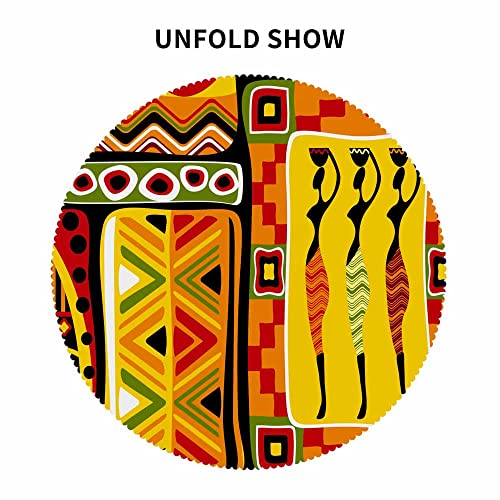 Ibiliu African Women Geometric 60 Inch Round Tablecloth,Dust-Proof Table Cloth Cover Tabletop Protectors For Kitchen, Dining Desk, Parties, Holiday, Home Decor #TOP5