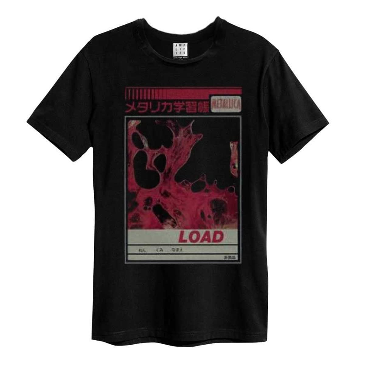 Amplified Metallica Load - Camiseta de manga corta, color negro