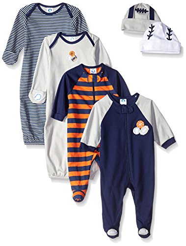 Gerber Baby Boys' 6-Piece Layette Gift Set, Sport Stripe 0-6 Months