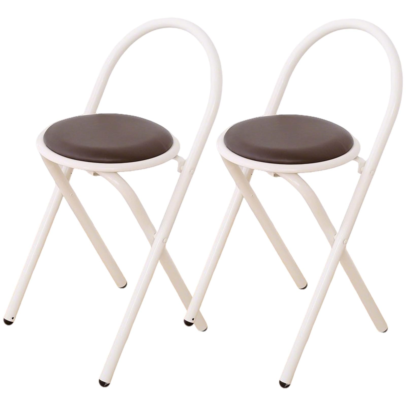 Chaises pliantes en fer couleur café avec poignée pour événements