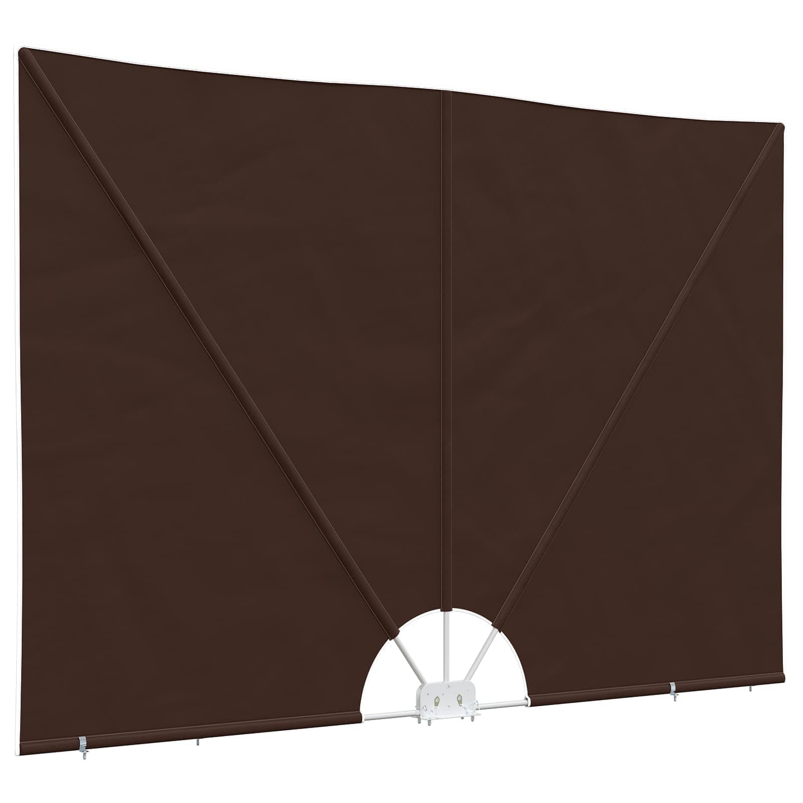 vidaXL Balcony Privacy Screen 240 x 160 cm Polyester Rectangular Brown
