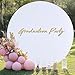 Gallety 7.2 FT White Round Backdrop Cover for 5 to 7.2ft Circle Stand - Adjustable Polyester Arch Backdrop Cover for Wedding Arch Birthday Party Photography Decoration