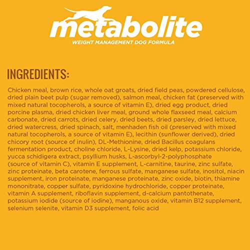 Dr. Tim's Weight Management Metabolite With Grains Premium Dog Food, 12 Lb. Bag #TOP3