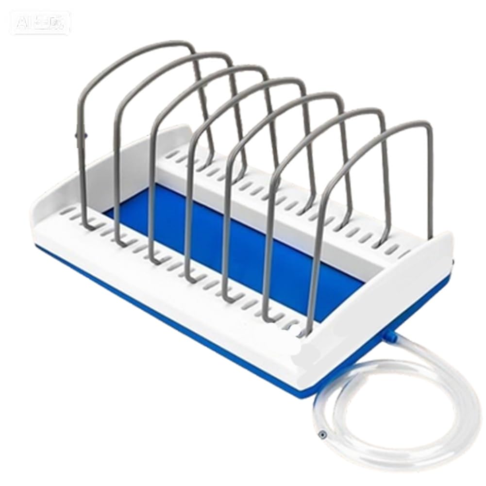 IJSDNVJNDX Dish Drying Rack Small for RV for Keep Kitchen Tidy and Save Space, Plate Lid Organizer on Counter with Hose Drain