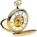 Produktbild I LUV LTD Ornate Hunter Skeleton Pocket Watch 17 Jewelled Mechanical Gold Plated Case