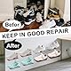 xyuayamz Sneaker Wandhalterungen, Schuhregal Wandmontage, Schwimmende Schuh Regale, Sportschuhe Regal Hängend für Schlafzimmer Wohnzimmer Wand Display, Ohne Bohren, Metall, 2 Stück, Schwarz