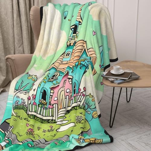 Couverture en flanelle double couche 152x203 cm Whimsical Bliss