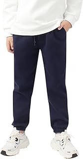 Pantalones Deportivos para niños,Pantalon Pinzas Niño Pantalón Trekking Ajuste Holgado Cintura Alta Pantalon de Pierna Recta Chándal con Multibolsillos niños 3 a 17 años