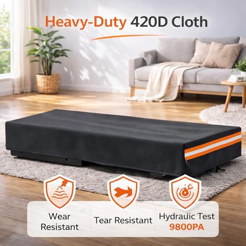 Image of EVRBUL Treadmill Cover Heavy Duty Waterproof Dustproof Running Machine Cover Home Gym Exercise Workout Equipment Protective with Air Vents Reflective Strip Drawstring