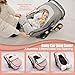 ACRABROS Car Seat Cover Baby: Winter Infant Carseat Canopy for Boy Girl Newborn, Zipper Peeping Window, Warm Cozy Cold Weather Waterproof Fitted, Pink