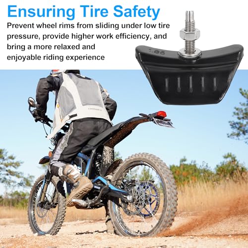 RUTU Motorcycle Wheel Rim Lock 1.85\" - Bike Wheel Lock with Tire Locks Nut, Wheel Rim Lock Suitable for Motorcycle and Dirt Bike-Made of CNC Aluminum Alloy for Fixing Tires to Prevent Slipping - Thumbnail 5