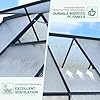 GAOMON 6 x 4 ft Outdoor Polycarbonate Greenhouse Kit, Heavy Duty Greenhouse with Reinforced Aluminum Frame, Adjustable Roof Vent, Lockable Door & Quick-Connect Assembly for All Seasons #3