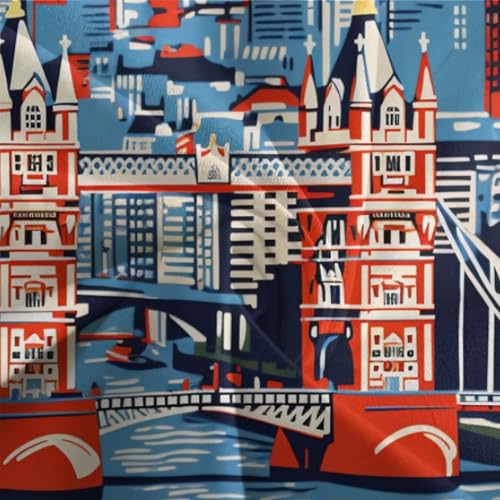 Funda nórdica 3D de Londres cama 135x200 microfibra suave con fundas de almohada 8