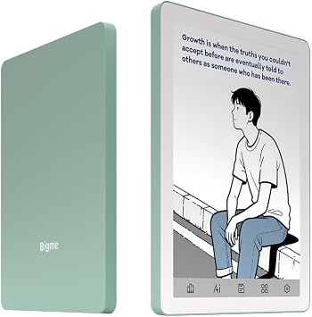 Bigme B6 Colour eReader | 6  Glare-Free Colour E Ink Kaleido  3 Display | Dark Mode Option | Audiobooks | 64GB of Storage | Green