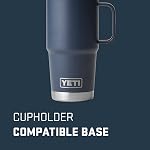 YETI Rambler 20 oz Travel Mug, Stainless Steel, Vacuum Insulated with Stronghold Lid, Navy