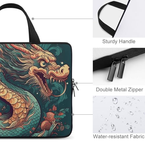 Bolso de hombro para laptop con diseño de dragón oriental miniatura 4
