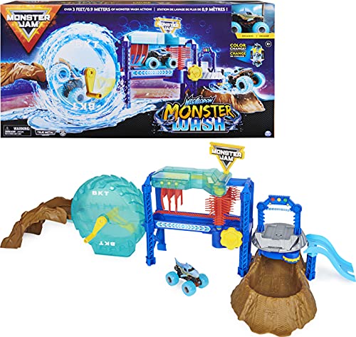 Monster Jam, Megalodon Monster Wash, Includes Color-Changing Truck, Interactive Water Play Kids Toys for Aged 3 and Up by Monster Jam - Used condition - US$38.72
