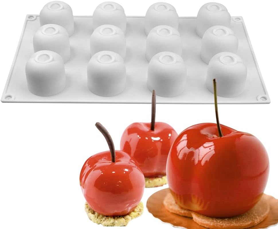 – Silicone Mold Baking Pan Non-Stick Baking Pastry Chocolate Cake Dessert DIY Decoration Tools (Cherry T_11.8x6.8x0.16 inch)
