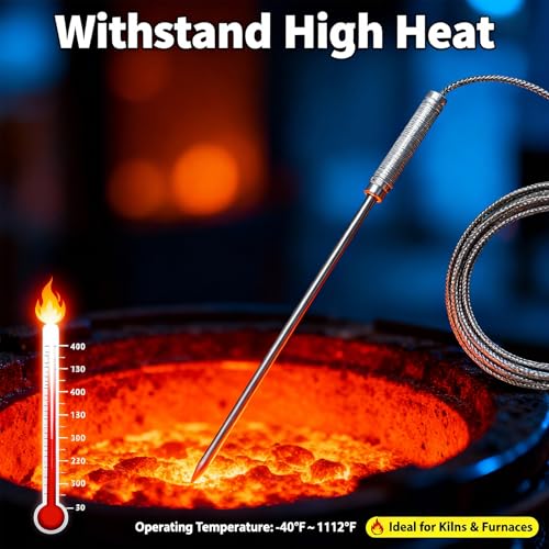 Sonde thermocouple K 50360-K aiguille pénétration aliments pour câble four