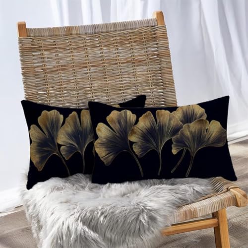 Housse de coussin extérieur imperméable 40x80 avec fermeture invisible et imprimé double face noir - 5