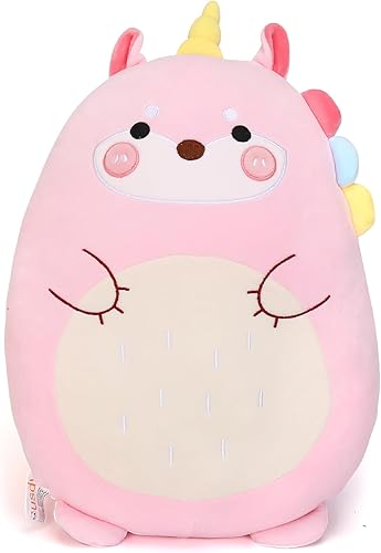 Miniatura 1 de Almohada de felpa de unicornio de 17.7 pulgadas, almohadas de unicornio para niñas, bonita almohada de peluche de unicornio, juguete de peluche