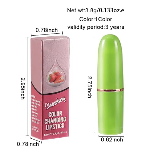 Vista 50 de BINGBRUSH - Labial que cambia de color con aloe vera, bálsamo de labios, larga duración, hidratación todo el día, cambio de temperatura, 1pc 01#Aloe