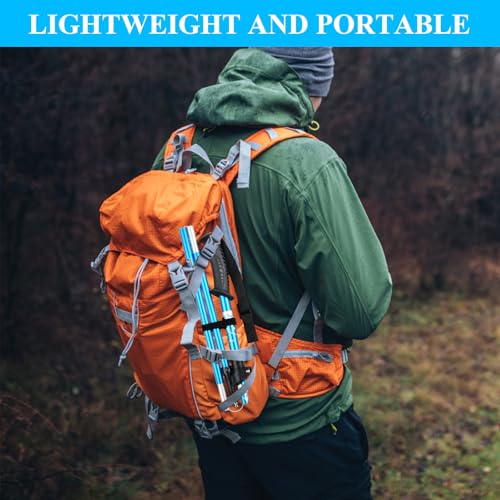 2 Pezzi Bastoni Trekking, Bastoncini Da Trekking Telescopico Regolabile 110-130Cm, Bastone Nordic Walking Pieghevoli, Racchette Trekking In Alluminio 6013 Per Escursioni Campeggio Uomo Donna (Nero) - 6