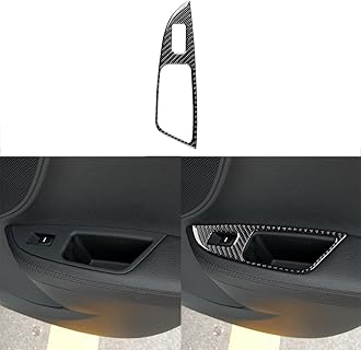 Car Co-Pilot Rear Window Lift Panel Real Carbon Fiber Sticker Compatible with Hyundai Veloster 2012 2013 2014 2015 2016 2017 Black Accessories