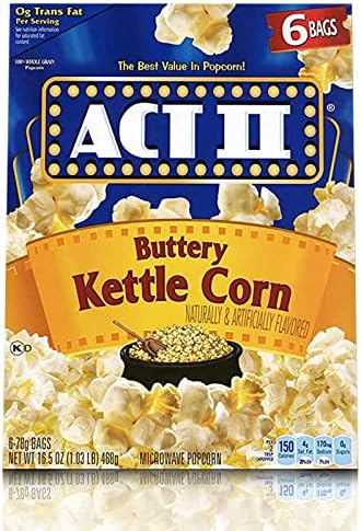 Kettle Corn - ACT II Buttery Kettle Corn - 6 Bags