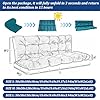 2-3 Seat Swing Replacement Cushion, 39.38x39.37x3.94 Outdoor Bench Cushions with Backrest, Anti-Fading & Waterproof Patio Furniture Garden Porch Loveseat Glider Pad, Dark Brown