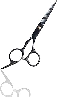 مقص شعر احترافي من الفولاذ المقاوم للصدأ بلمسة نهائية مصقولة كالمراية ومقبض مريح قابل للتعديل، 16.5 سم