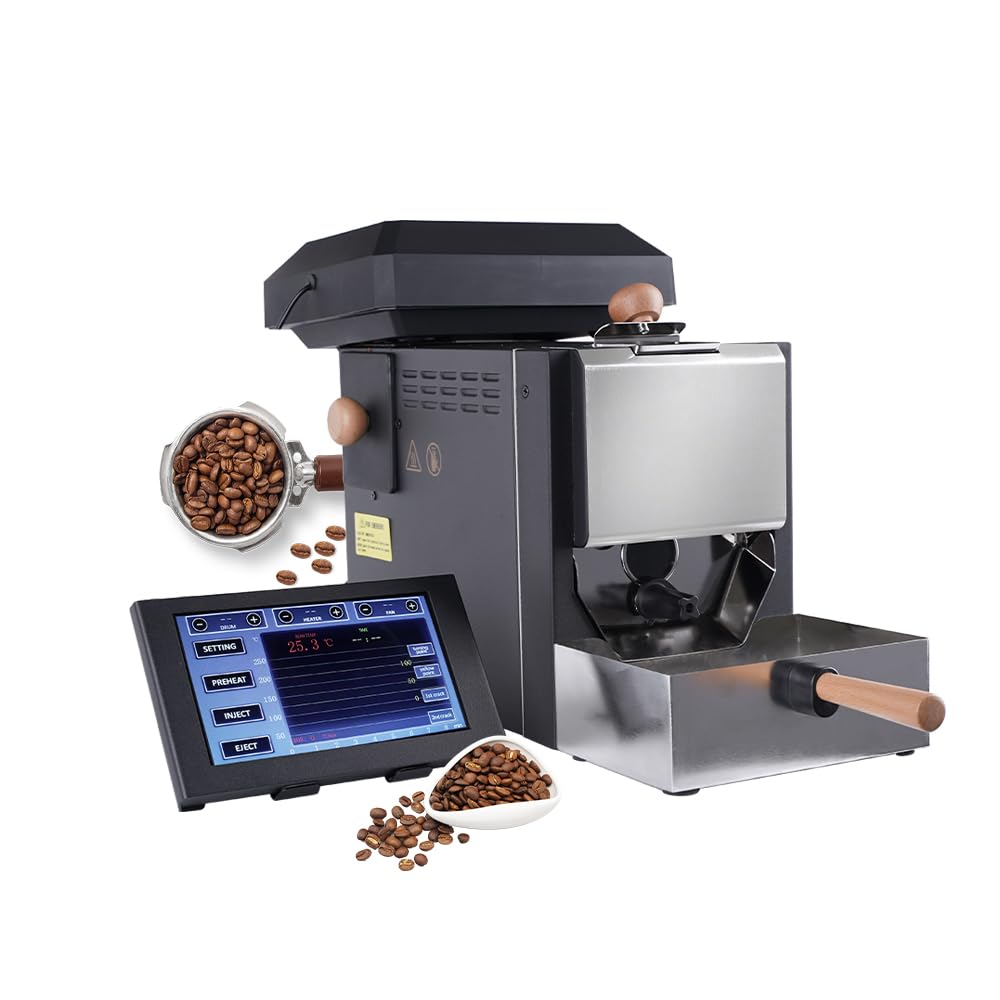 Kleiner Kaffeeröster, Professionelle Version, 200g Kaffeebohnen Röstmaschine, Röstkurven Anpassung, Integriertes Röstsystem, Auch für Artisan