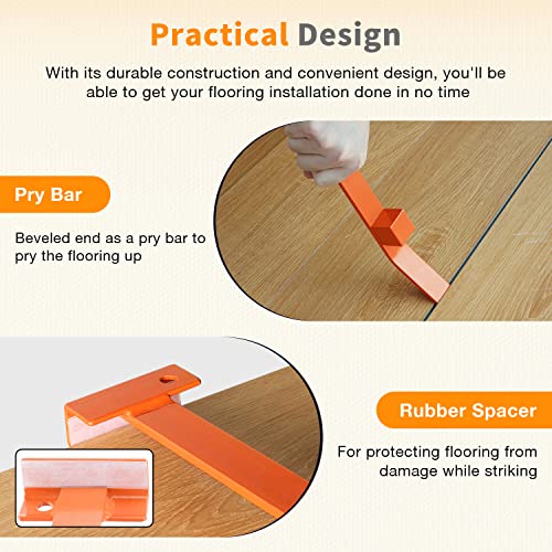 Sdsnte 17’’ Heavy-Duty Solid Steel Flooring Installation Kit Tools Pull Bar For Vinyl Plank, Laminate Flooring Installation, Orange #TOP2