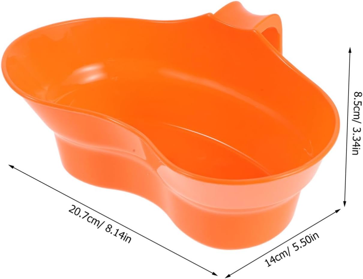 Patient Bed Mouthwash Cup with Handle, Wide Mouth Plastic Basin