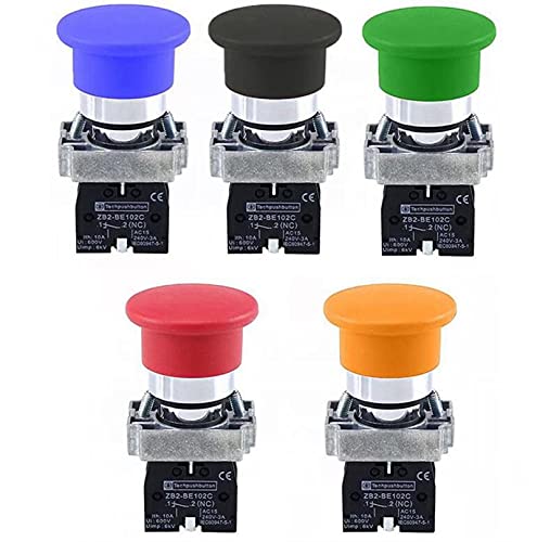 Bouton champignon XB2-BC51 orange pour éviter les blocages de commande