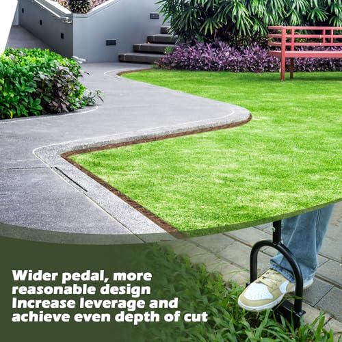 image for Gisafai 3 Pieces Saw Tooth Edger Lawn Tool Half Moon Lawn Edger with T