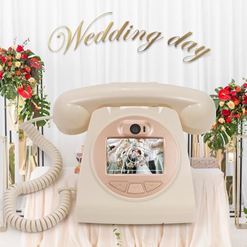 UKBW Video Audio Guest Book Wedding Phone, 1080P HD Video