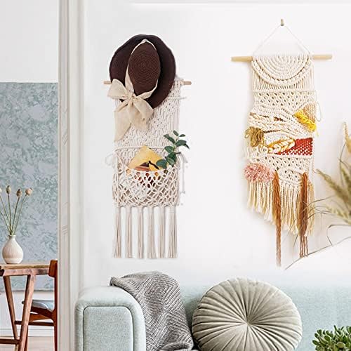 Uiopa Set of 4 Macrame Cord 3mm x 100m, Thick Natural Cotton Rope Coloured Craft String Soft Macrame Yarn Cotton String for DIY Plant Hanger, Wall Hanging, Christmas Gift Wrapping, Home Decoration (B)