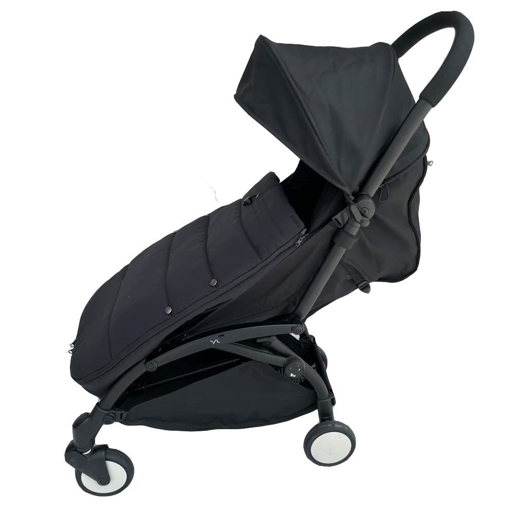 Chancelière Universelle pour Poussette Accessoire pour Poussette Compatible avec Les poussettes Babyzen YOYO YOYO2(Noir Noir)