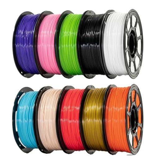 RITTSUN PETG Filament 1.75mm 10-Pack Bundle – Strong & Durable 3D Printer Filament, Dimensional Accuracy +/-0.02mm, 10 x 1kg Spools – Compatible with Most FDM 3D Printers