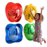 Whimtoyland 4PCS Acrylic Bubble Mirror Toys for Kids, Sensory Room Must Haves, Calming Corner Decor, Sensory Wall Mirrors for Classroom, Playroom & Montessori Space (10x10Inch,Red,Yellow,Green,Blue)