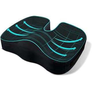 anngrowy Seat Cushion Office Chair Cushion Car Seat Cushion for Back Tailbone Pain Relief Wheelchair Cushions Butt Pillow Cushion Memory Foam Coccyx Cushion for Computer Office Chair Car Seat Driver