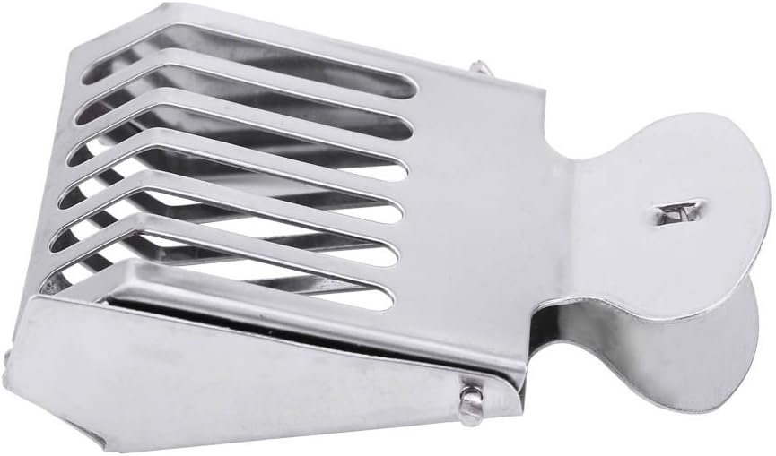 GLOGLOW Queen Bee Cage, Stainless Steel with Clips, 5 Pieces, Beekeeping Tool, 1.97x0.71x2.76 Inch