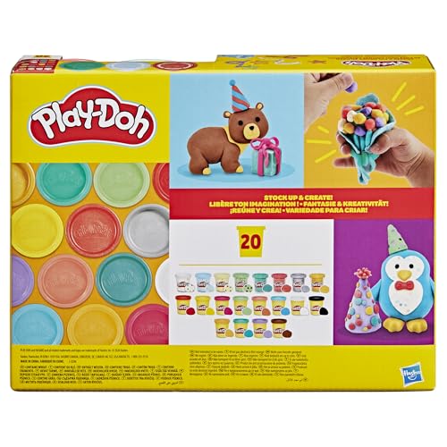 Play-Doh regalo de cumpleaños infantil con botes de masa moldeable para niños 7