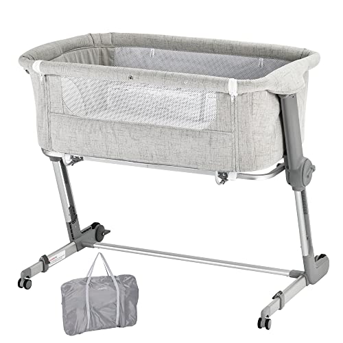 Unilove Hug Me Plus 2-in-1 Baby Cradle & Baby Sleeper, Adjustable Portable Cradle for Infant & Newborn (Shadow Grey)