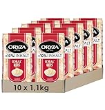 ORYZA Ideal Parboiled Reis 1,1 kg, 10er Pack (10 x 1,1kg), Langkorn-Reis, vegan, von Natur aus glutenfrei