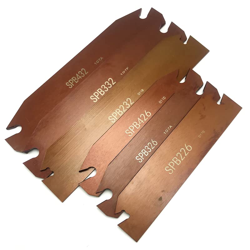 Tool Part for SPB26-2 SPB26-3 SPB26-4 SPB32-3 SPB32-4 CNC External Cutting Blade Install Insert Grooving Cutting ToolSP200 SP300 SP400 - (Angle: SPB26-3(326) / Shank Diameter: 10PCS)