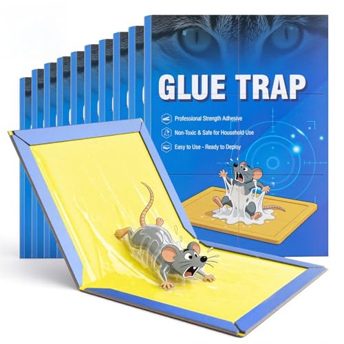 Tesmotor Trampa Adhesiva para Ratones y Ratas (Azul)