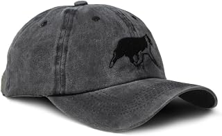 Soft Baseball Cap Embroidered Dad Hat Australian Shepherd Dog Embroidery Vintage Hats Washed Baseball Cap